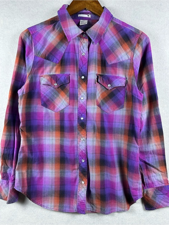 Levi's Tops - Purple Levi’s Plaid Button Down